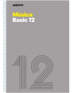 Cuaderno espiral fº musica basic 12 pentagramas de 10 mm por pagina 20 hojas